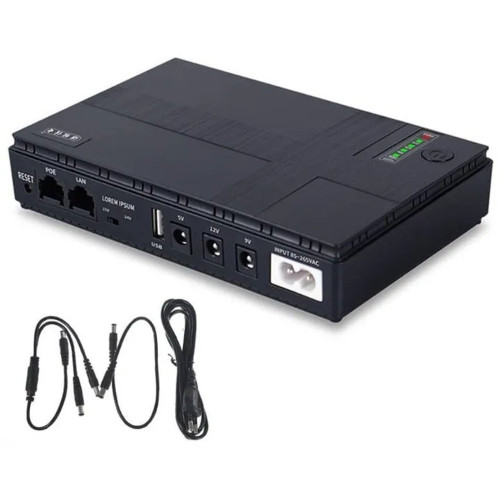 Бесперебойный блок питания Mini DC UPS DC1036P 36W (10400 mAh) (Black)