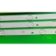 Пряма підсвітка для телевізора Erisson 43″ E43F2000 (3 планки по 824/854 мм, 8/9 LED, лінза 15,5 мм, 6 В)