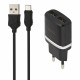 Мережевий зарядний пристрій Hoco C12 2xUSB-A (12W · 2.4A) з кабелем USB-A – Micro-USB (Black)