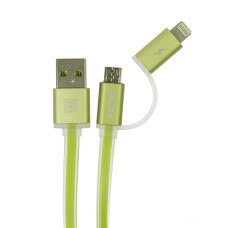Кабель Remax RC-020t USB-A – Lightning/Micro-USB (1 м) (Green)