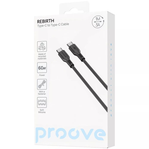 Кабель Proove Rebirth Type-C – Type-C (1 м · 60W · 3A) (Green)