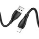 Кабель Hoco X61 USB-A – Lightning (1 м · 12W · 2.4A) (Black)
