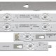 Пряма підсвітка для телевізора Haier 55″ PN:30355008240 (A+B, 14 планок по 552 мм, 8 LED, лінза 14,5 мм, 3 В)