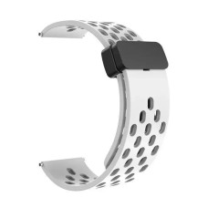 Ремешок универсальный 22 мм Silicone With Magnetic для Amazfit, Samsung, Huawei (White)