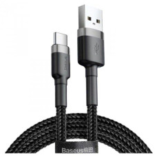 Кабель Baseus Cafule USB-A – Type-C (1 м · 15W · 3A) (CATKLF-BG1) (Black/Gray)