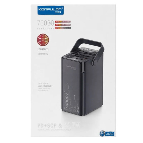 Повербанк Konfulon A66Q 30W (70000 mAh) (Black)