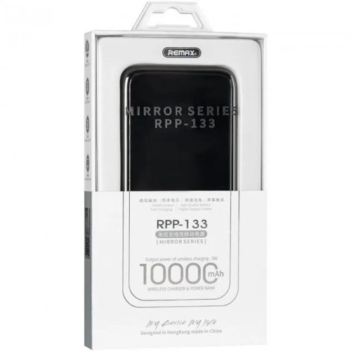 Повербанк Remax RPP-133 Mirror Wireless (10000 mAh) (Black)