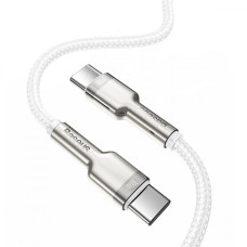 Кабель Baseus Cafule Metal Type-C – Type-C (1 м · 100W · 5A) (CATJK-C02) (White)