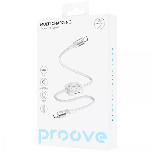Кабель Proove Multi Charging Type-C – Type-C (1 м · 60W · 3A) (White)