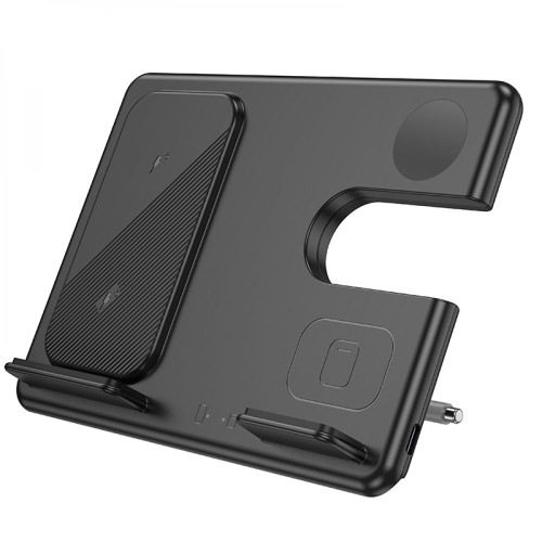 Бездротовий зарядний пристрій для Samsung Hoco CQ2 3в1 (15W) (Black)