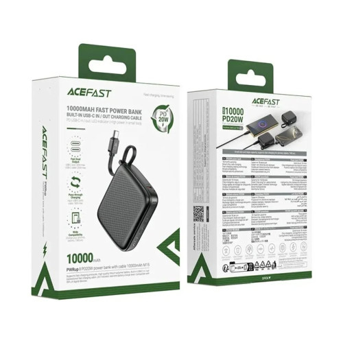Повербанк Acefast M15 PD20W (10000 mAh) (Black)