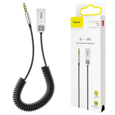 Bluetooth-аудіокабель AUX Baseus BA01 USB-A – 3.5 мм з мікрофоном (0.5 м) (CABA01-01) (Black)