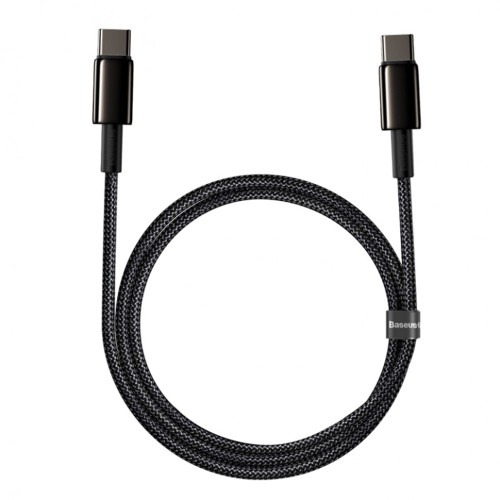 Кабель Baseus Tungsten Gold Type-C – Type-C (1 м · 100W · 5A) (Black)