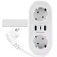 Сетевой фильтр Proove Supercoil на 2 розетки (20W · 2xUSB-A+USB-C · 1.5 м) (White)