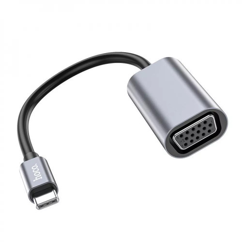 Переходник Hoco UA21 Type-C – VGA (Metal Gray)