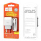 Сетевое зарядное устройство Hoco C73A 2xUSB-A (12W · 2.4A) с кабелем USB-A – Type-C (White)