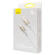 Кабель Baseus Glimmer Series Fast Charging Type-C – Type-C (1 м · 100W · 5A) (CADH000702) (White)