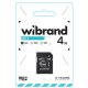 Карта памяти Wibrand microSDHC 4GB Class 4 + адаптер SD