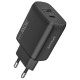 Сетевое зарядное устройство Proove Silicone Power 2 USB-A+USB-C (30W · 3A) (Black)