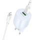 Сетевое зарядное устройство Borofone BA94A USB-A+USB-C (30W · 3A) с кабелем Type-C – Lightning (Blue)