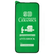 Защитная пленка Ceramic для Apple iPhone 14 Pro Max (Full Glue) (Black)