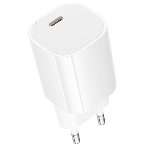 Мережевий зарядний пристрій Borofone BA103A USB-C (20W · 3A) з кабелем Type-C – Lightning (White)