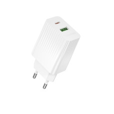 Сетевое зарядное устройство Borofone BAS74A USB-A+USB-C (20W · 3A) (White)