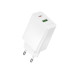 Сетевое зарядное устройство Borofone BAS74A USB-A+USB-C (20W · 3A) (White)