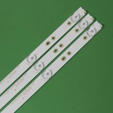 Пряма підсвітка для телевізора Atvio 32″ OD32D06-ZC21FG-05 (3 планки по 574 мм, 6 LED, лінза 15 мм, 3 В)