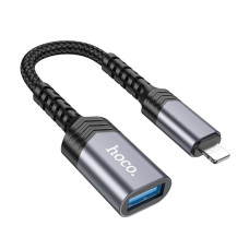 Переходник Hoco UA24 Lightning to USB 2.0 gray