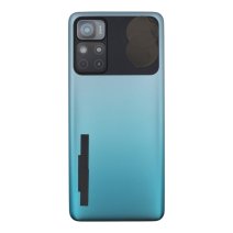 Задняя крышка для Poco M4 Pro (5G) (Blue) со стеклом камеры