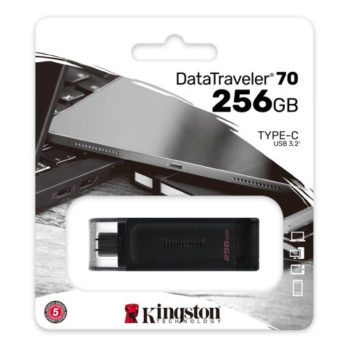 Флешка Kingston DT 70 256GB USB 3.2 Type-C (Black)