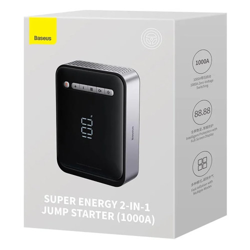 Повербанк Baseus Super Energy 2в1 Jump Starter (8000 mAh) (Black)