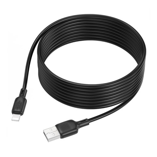 Кабель Borofone BX113 USB-A – Lightning (2 м · 12W · 2.4A) (Black)
