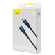 Кабель Baseus Glimmer Series Fast Charging Type-C – Lightning (1 м · 20W · 2.4A) (CADH000003) (Blue)