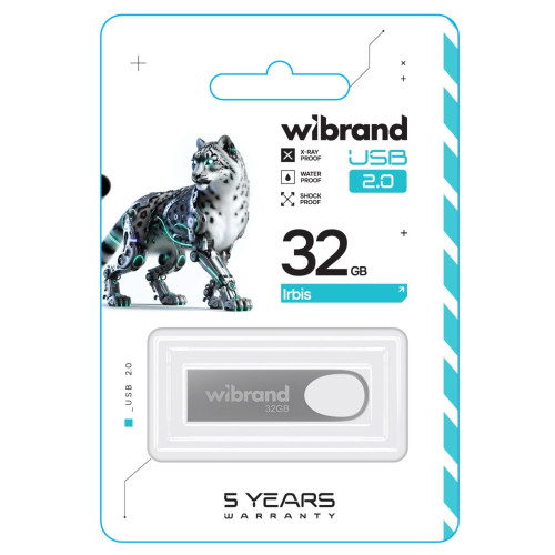 Флешка Wibrand Irbis 32GB USB 2.0 (Silver)