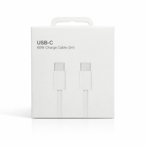 Кабель для iPhone 15 Type-C – Type-C (NO LOGO) (1 м · 60W · 3A) (White)