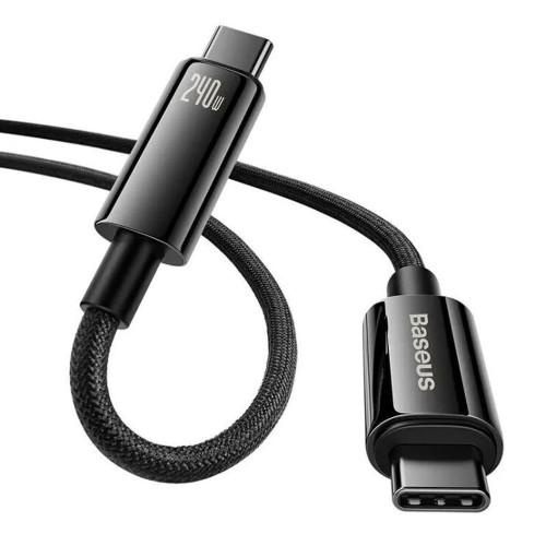 Кабель Baseus Tungsten Gold Type-C – Type-C (1 м · 240W) (Black)