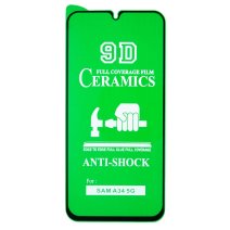 Защитная пленка Ceramic для Samsung A346 Galaxy A34 (5G) (2023) (Full Glue) (Black)