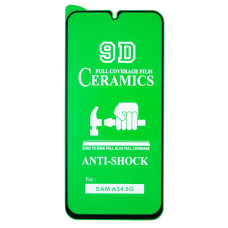 Захисна плівка Ceramic для Samsung A346 Galaxy A34 (5G) (2023) (Full Glue) (Black)