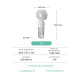 Портативний вентилятор-зволожувач F2 (White)
