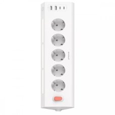 Мережевий фільтр Proove Prism Socket на 5 розеток (2xUSB-A+2xUSB-C · 1.6 м) (White)