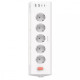 Сетевой фильтр Proove Prism Socket на 5 розеток (2xUSB-A+2xUSB-C · 1.6 м) (White)