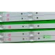 Пряма підсвітка для телевізора Hisense 65″ 12X7 (12 планок по 608 мм, 7 LED, лінза 14,5 мм, 6 В)