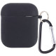 Чохол для AirPods 1/2 Silicone Case with Fibra (Black)