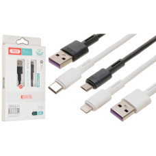 Кабель XO NB-Q166 USB-A – Micro-USB (1 м · 5A) (Black)