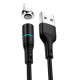 Кабель Usams US-SJ352 U32 Aluminum Alloy Magnetic USB-A – Lightning (1 м · 12W · 2.4A) (Black)