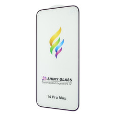 Захисне скло Color Frame для Apple iPhone 14 Pro Max (Full Glue) (Purple)