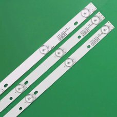 Прямая подсветка для телевизора Erisson 43″ E43F2000 (3 планки по 824/854 мм, 8/9 LED, линза 15,5 мм, 6 В)
