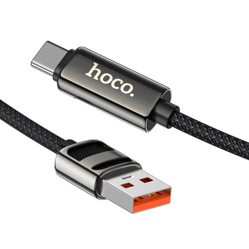 Кабель Hoco U137 Line USB-A – Type-C (1.2 м · 66W · 5A) (Black)